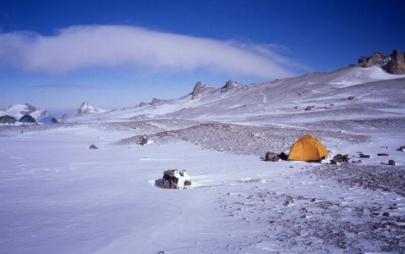 Zicht op Nido de Condores, 5400 m